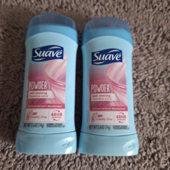 2 Pack Suave Antiperspirant Deodorant 2.6oz 48 Hour, Invisible Solid-‎ POWDER - Picture 1 of 4